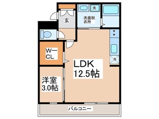 アドマス鶴原Ｃ棟の物件間取画像